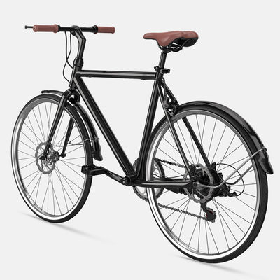 Lekki rower elektryczny w stylu retro 27 cali z przerzutką 9-biegową