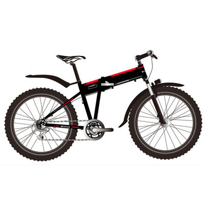 Składany rower elektryczny 0,25 kW z pełnym zawieszeniem, elektryczny rower górski dla dorosłych