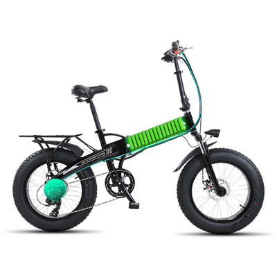 Składane rowery elektryczne 350 W dla dorosłych, 20-calowy 4.0 składany rower z grubymi oponami 28 MPH