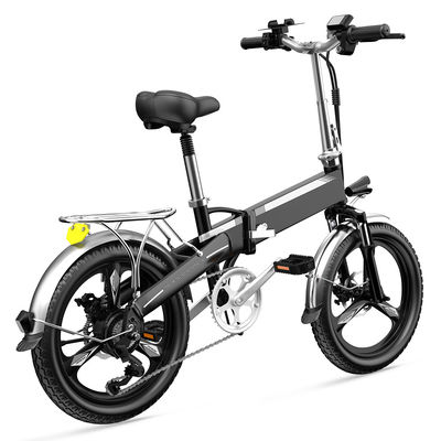 Najlżejszy Ebike z pełnym zawieszeniem ze stopu aluminium, 7-biegowy rower elektryczny 20 cali