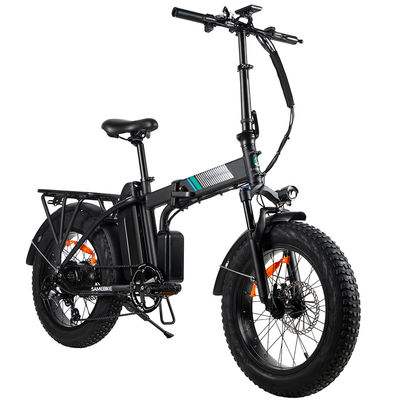 Elektryczny rower składany o mocy 0,5 kW, 180 kg, bezpieczny ładunek, składany rower z grubymi oponami